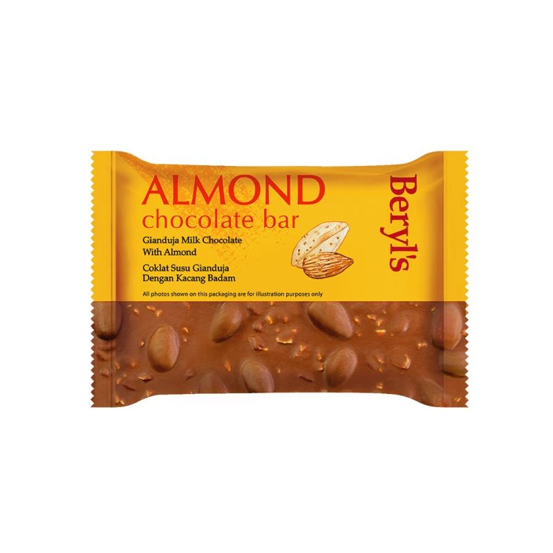 Beryl’s Almond Chocolate Bar – Gianduja Milk Chocolate With Almond 100g ...